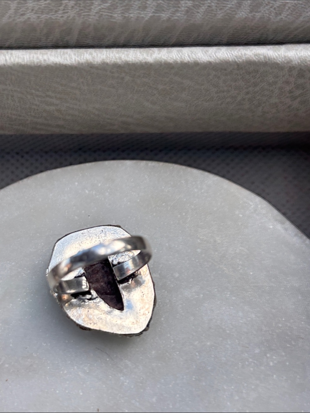 Sterling Silver Red Jasper Statement Ring - Picture 3 of 3